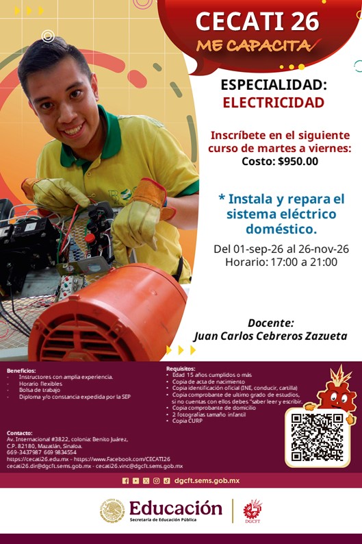 Instala y repara el sistema eléctrico doméstico.