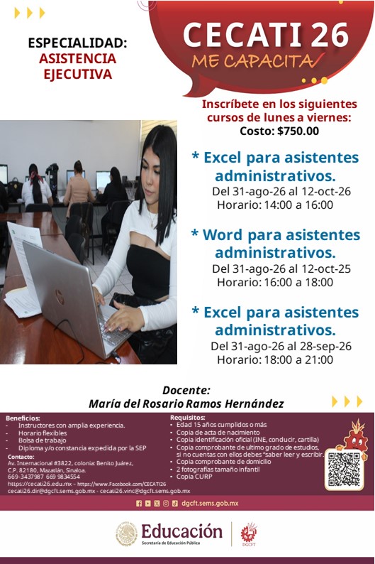 Excel para asistentes adminitrativos.  Word para asistentes administrativos.  Excel para asistentes administrativos.