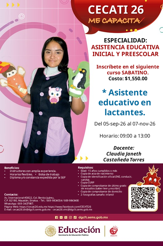 Asistente educativo en lactantes.