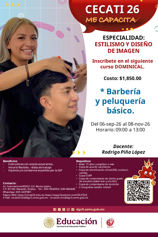 Barbería y peluquería básico.