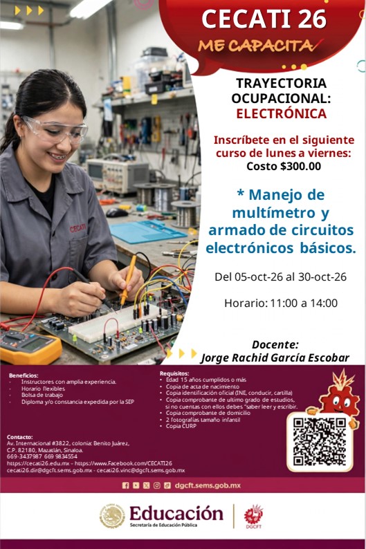 Manejo de multímetro y armado de circuitos electrónicos básicos
