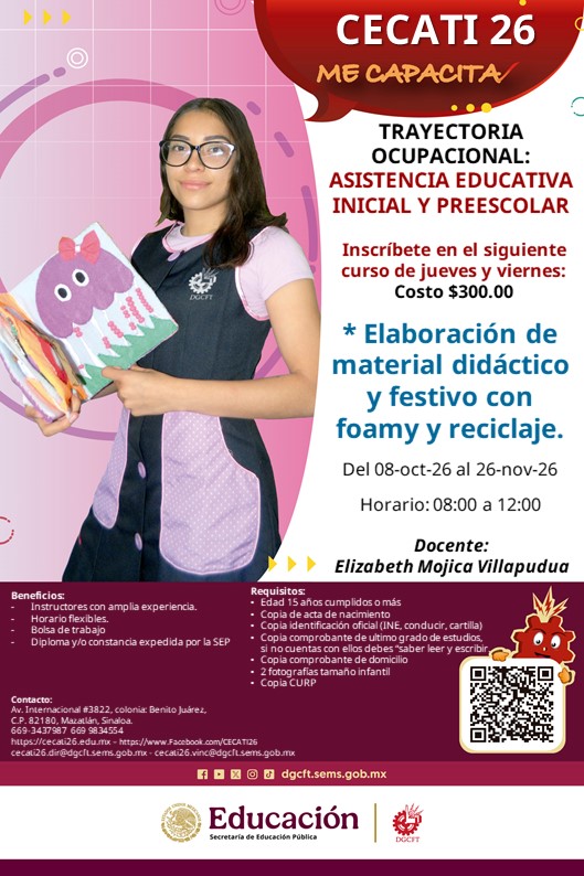 Elaboración de material didáctico y festivo con foamy y reciclaje