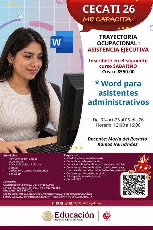 Word para asistentes administrativos